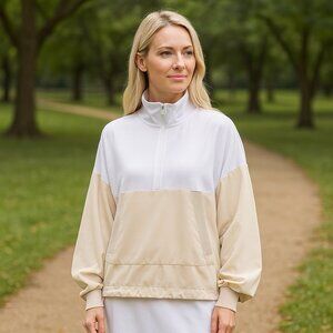 ALO Yoga‎ City Girl Half Zip Track Pullover Jacket Athletic Pickleball Tennis M